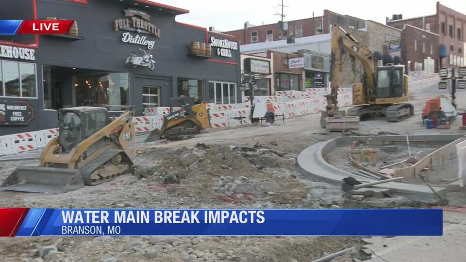 Branson water main break leaves workers critical
