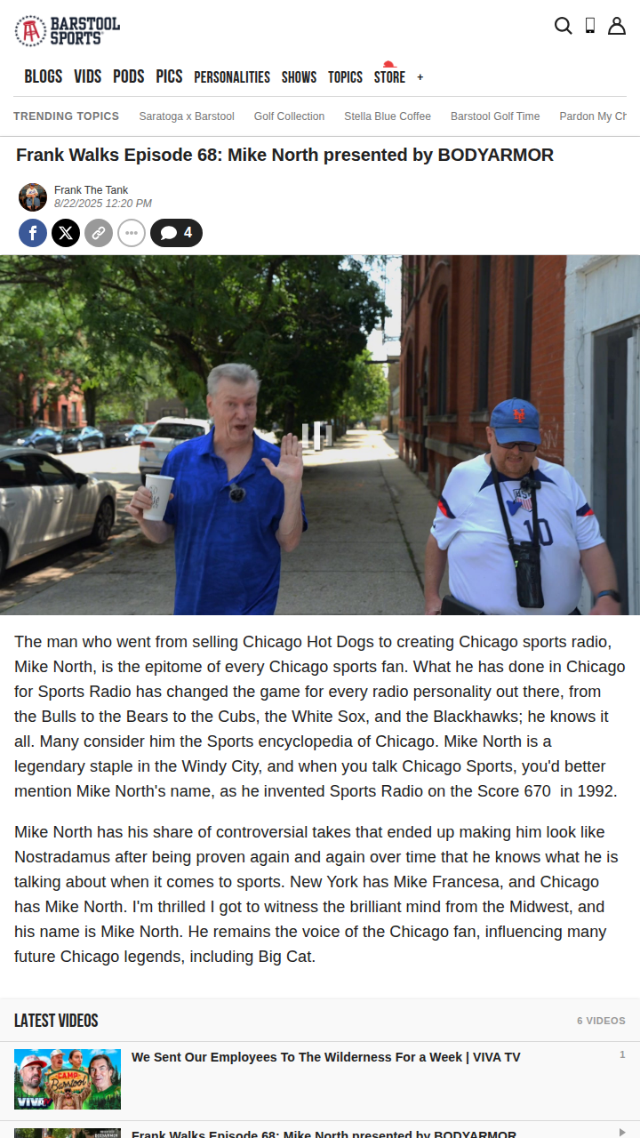 Chicago’s sports radio legend Mike North