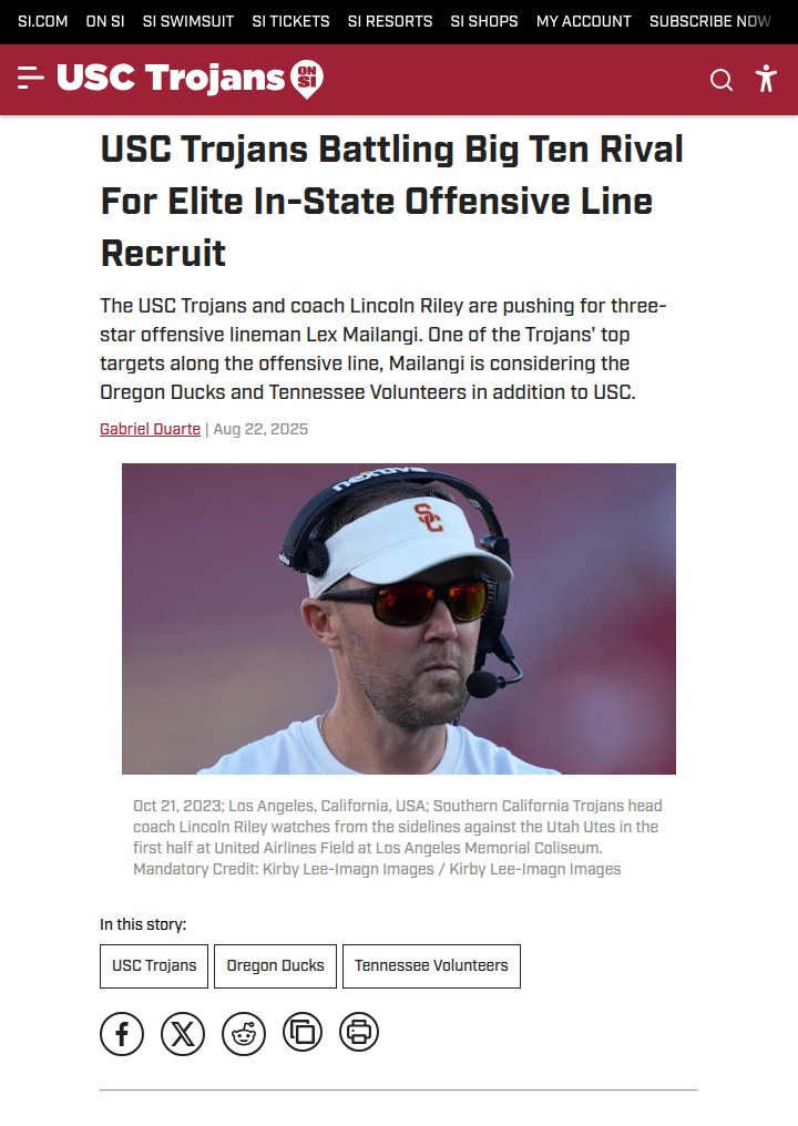 USC faces tough battle for top local recruit