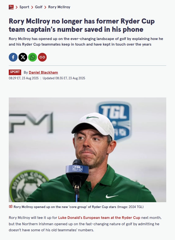 Rory’s Ryder Cup Evolution: New Faces, New Era