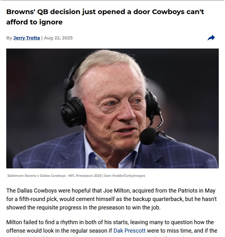 Should the Cowboys Take a Shot at Pickett?