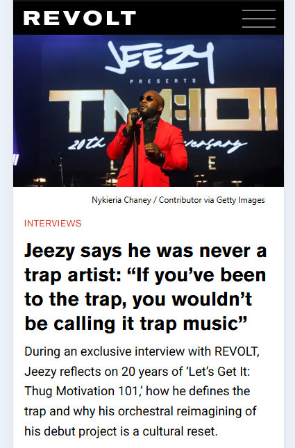 Jeezy: Trap Label Isn’t It? 🎤