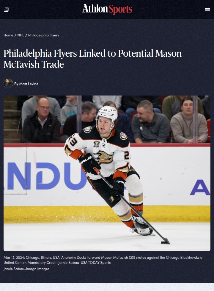 Could Mason McTavish shake up the Flyers?