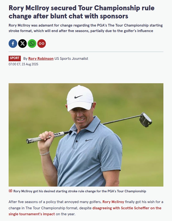 Rory’s Rule: McIlroy Ends Tour Format Drama