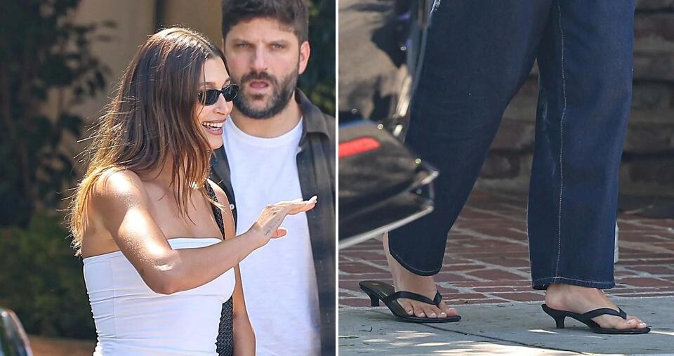 Hailey Bieber’s Flip-Flop Heels Obsession