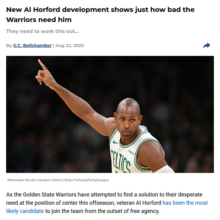 Warriors’ Center Crisis: Can Big Al Save the Day?