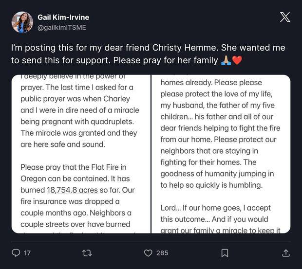 WWE’s Christy Hemme faces Oregon wildfire crisis