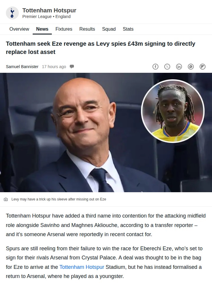 Spurs Eye Lee Kang-in After Eze Snub