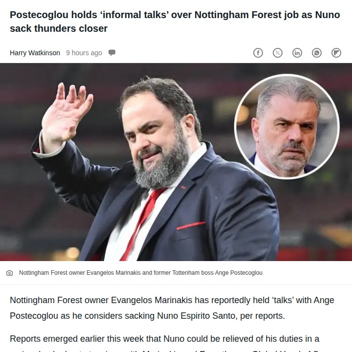 Forest shake-up: Postecoglou in the mix?