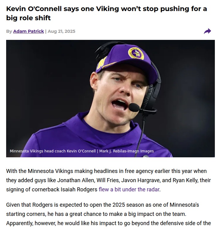 Should the Vikings let Rodgers chase history?
