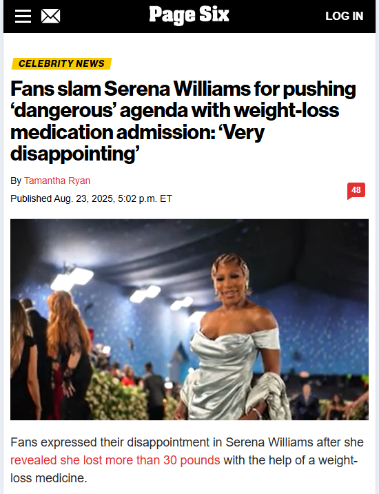 Serena’s Weight-Loss Meds: Did She Cross the Line?