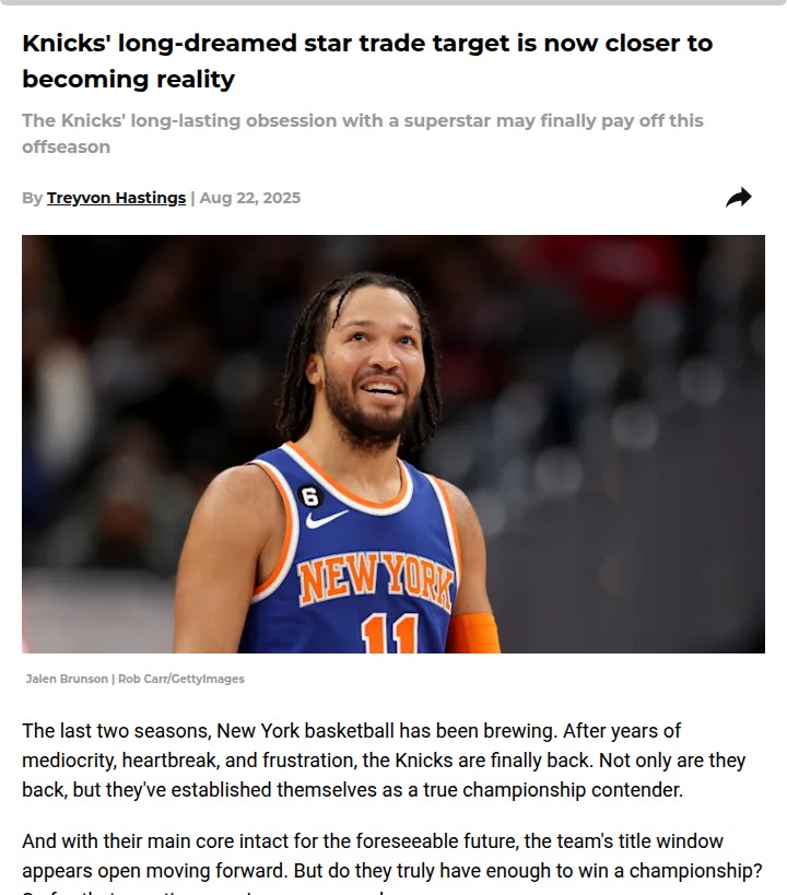 LeBron to Knicks: Is the dream finally real?