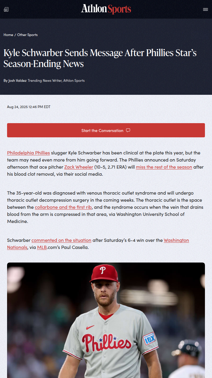 Schwarbombs Needed: Phillies Face Life Without Wheeler