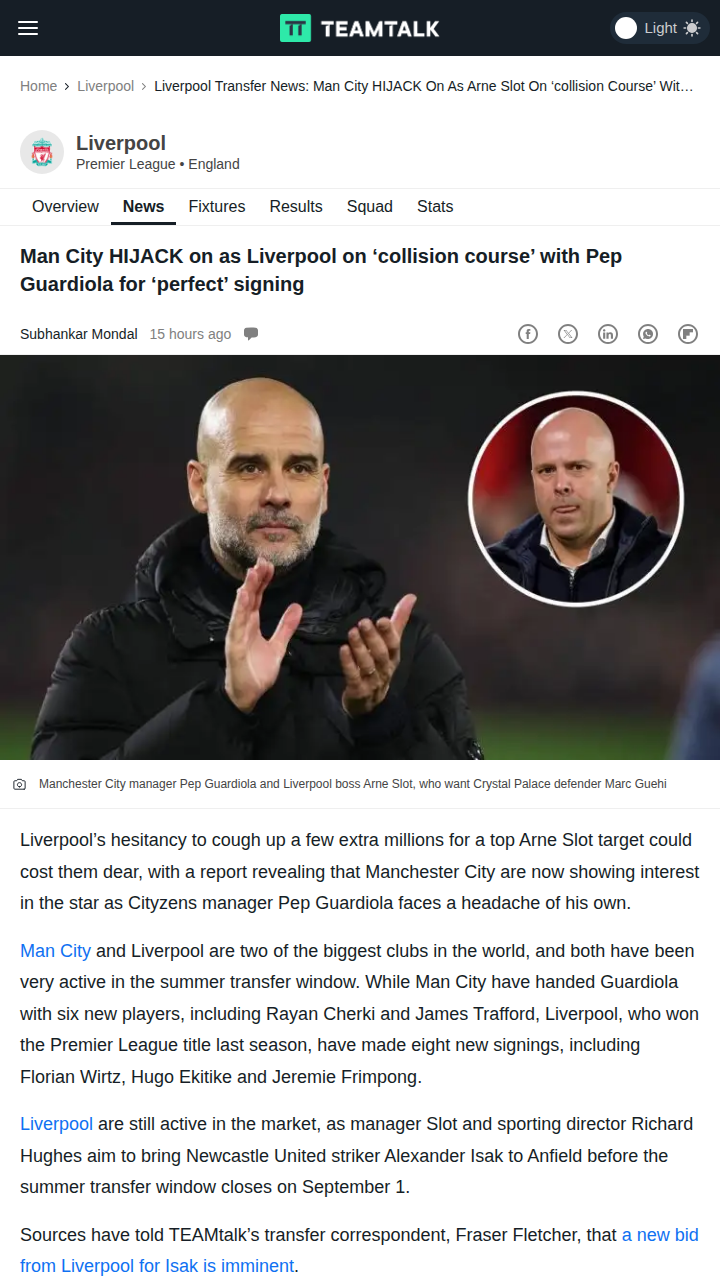 Cityzens Crash Liverpool’s Guehi Party?