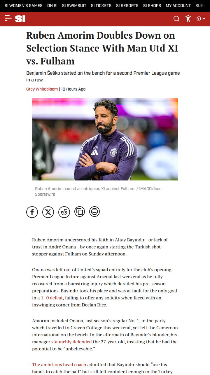 Bayındır or Onana? Amorim’s GK Gamble Heats Up