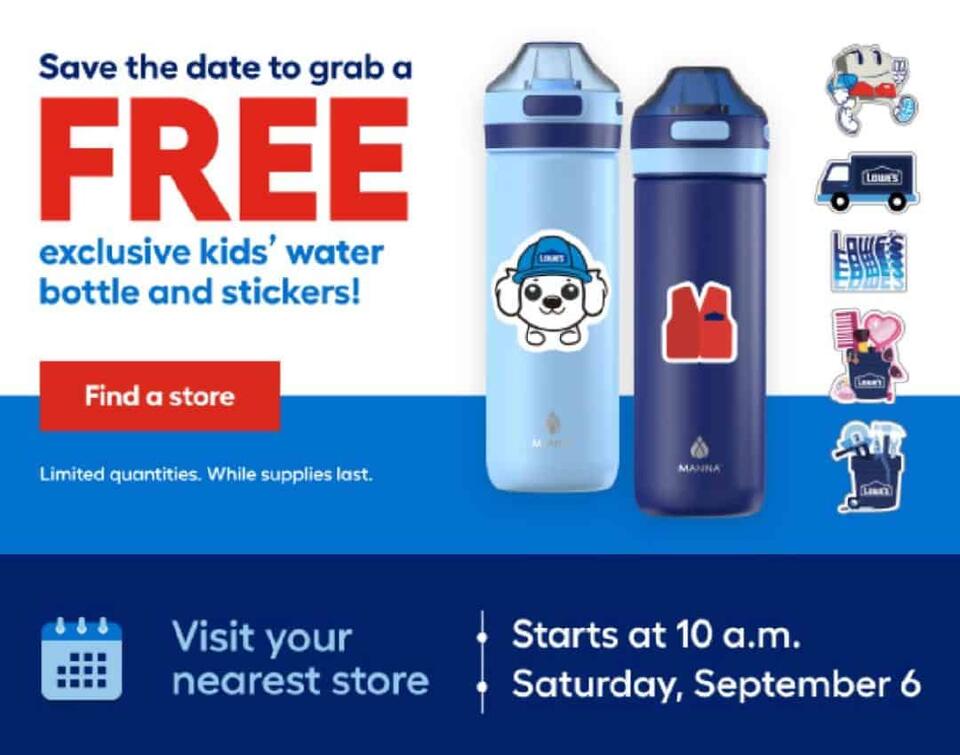 Free Water Bottles at Lowe’s—Don’t Miss Out!