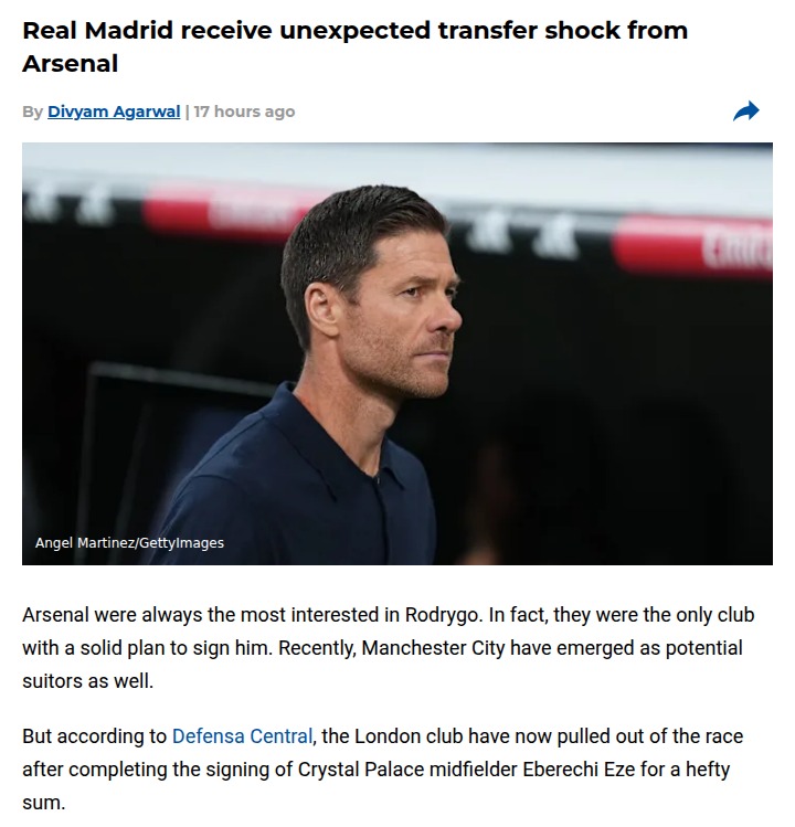Gunners Drop Out: Rodrygo’s Future in Limbo