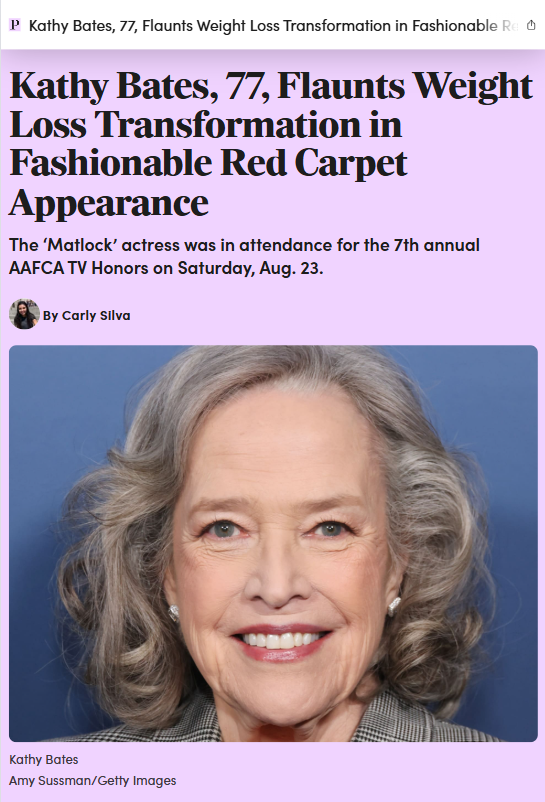 Kathy Bates Stuns with Major Glow-Up