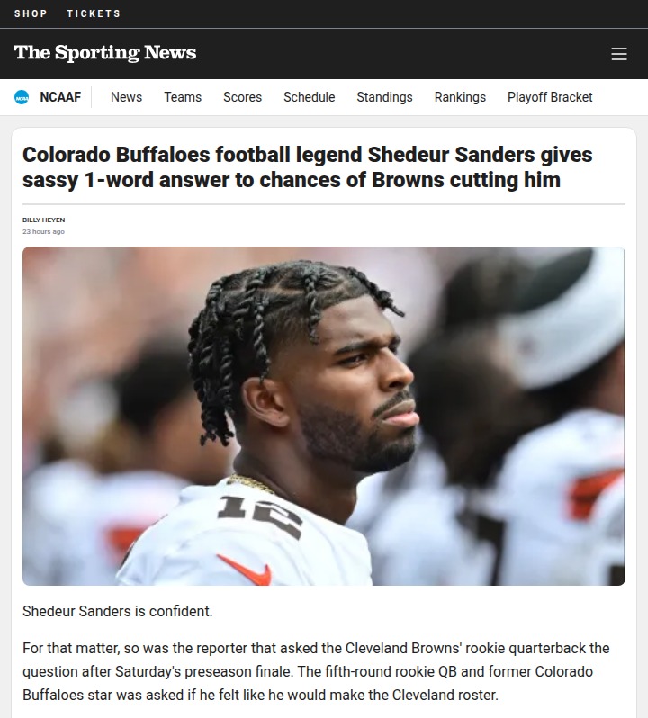 Shedeur Sanders’ bold reply stirs Browns buzz