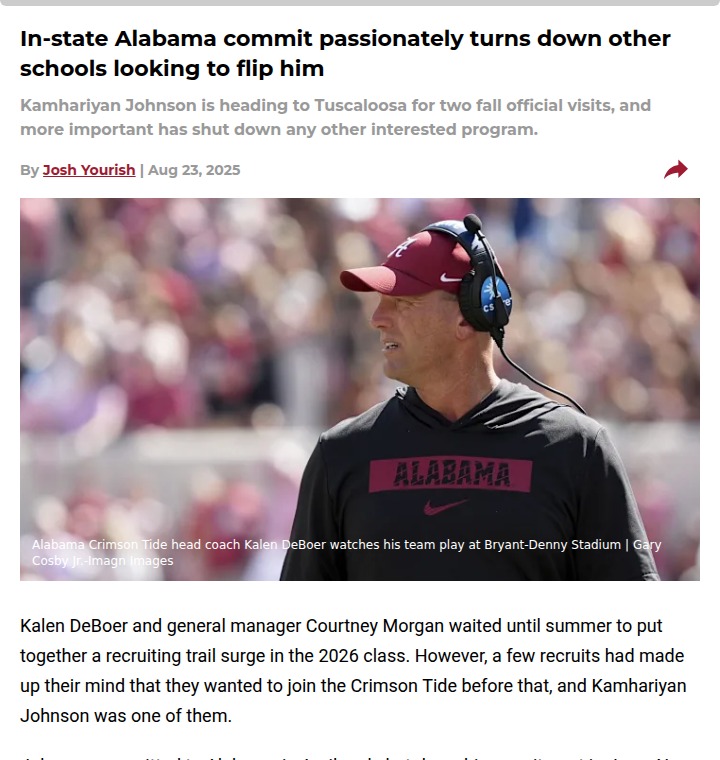 Alabama’s hometown star won’t budge