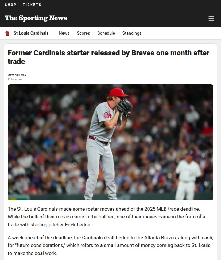 Fedde’s Rough Ride: Braves Cut Ties Fast