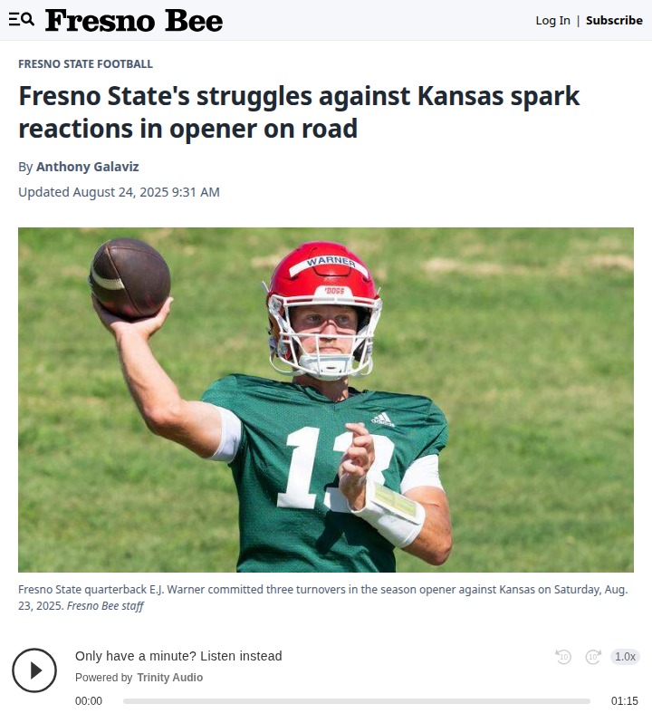 Fresno State fans react to tough Kansas loss