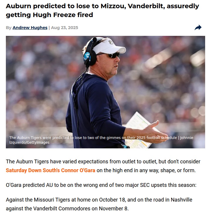Auburn’s season on the brink after bold predictions