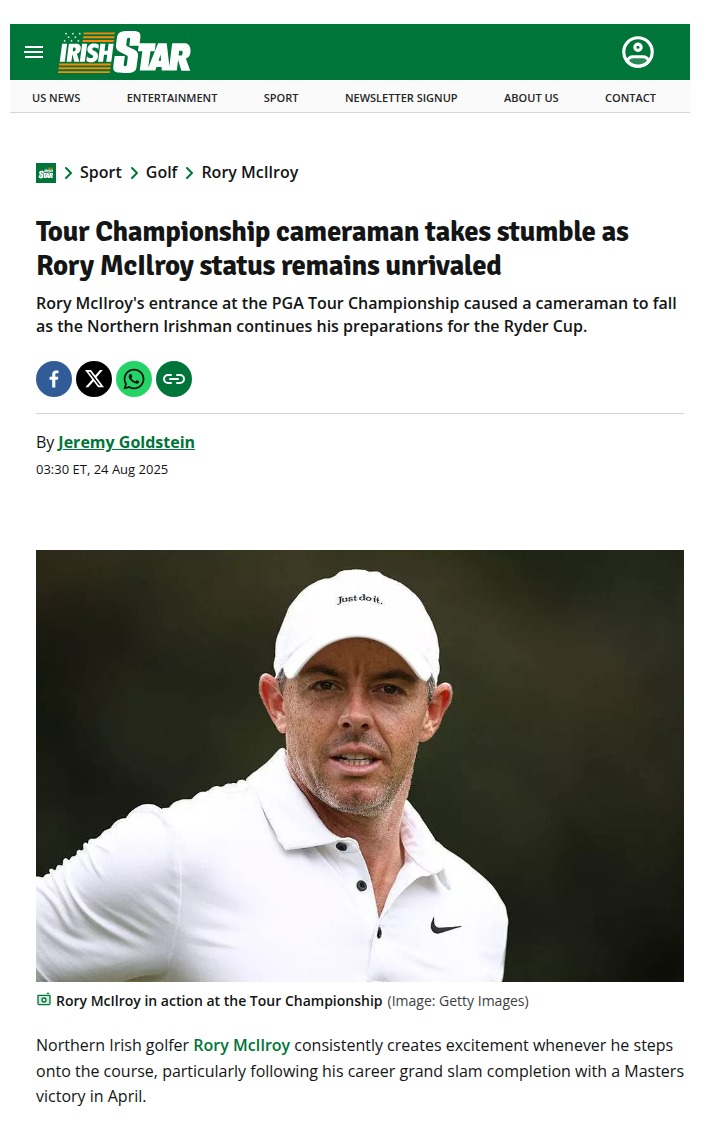 Rory’s Grandstand Drama: Cameraman Down!