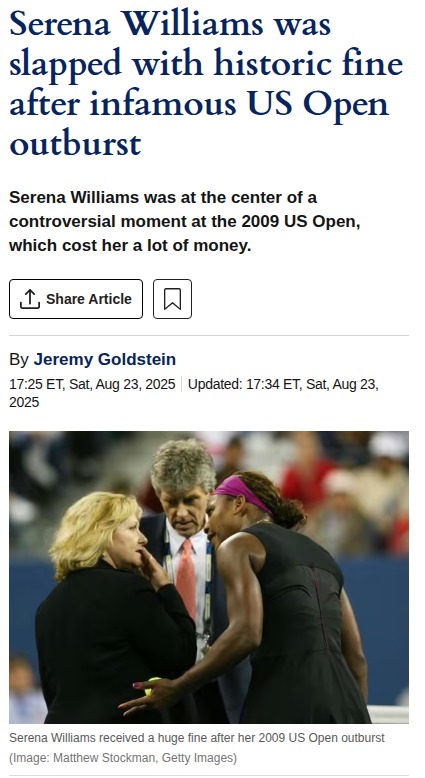 Queen Serena’s 2009 US Open Meltdown Revisited