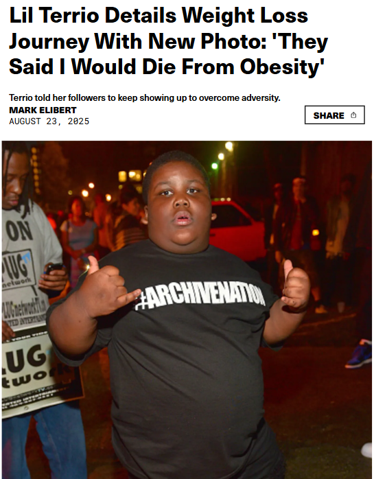 Lil Terrio’s powerful transformation inspires fans