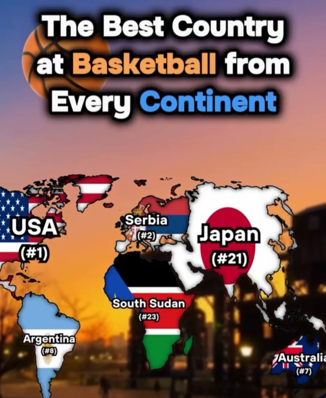 Best Basketball Country From Each Continent 🌍🏀