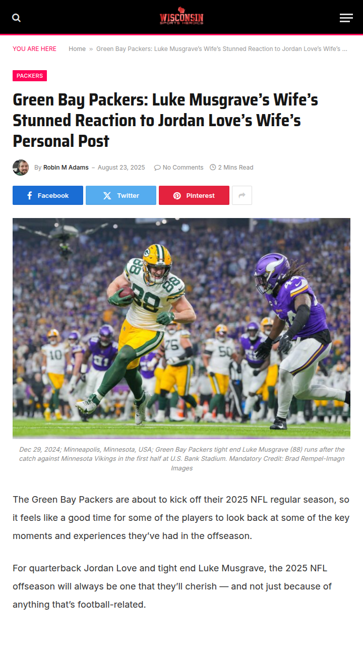 Packers wives’ sweet support lights up offseason