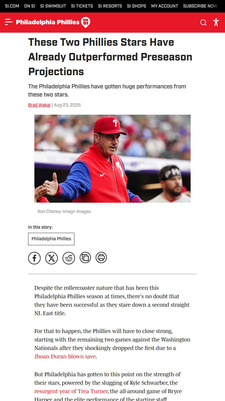 Phillies stars smashing expectations this season