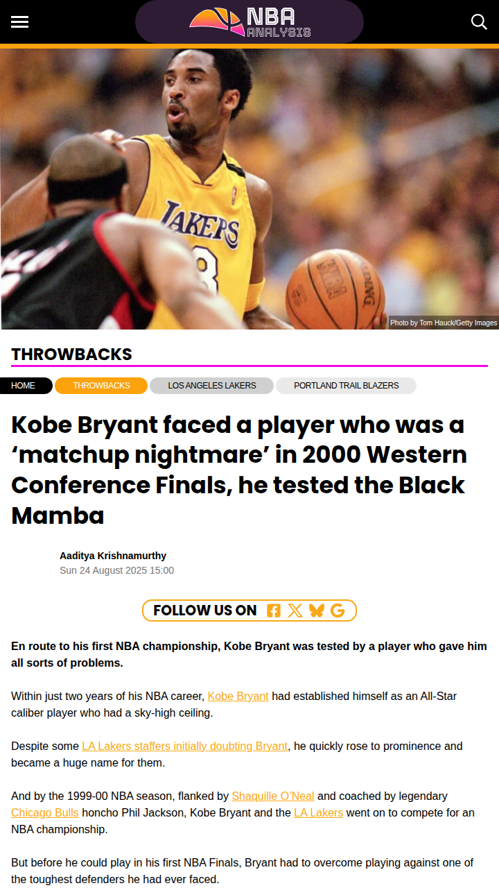 Black Mamba’s Toughest Test: Bonzi in 2000 WCF