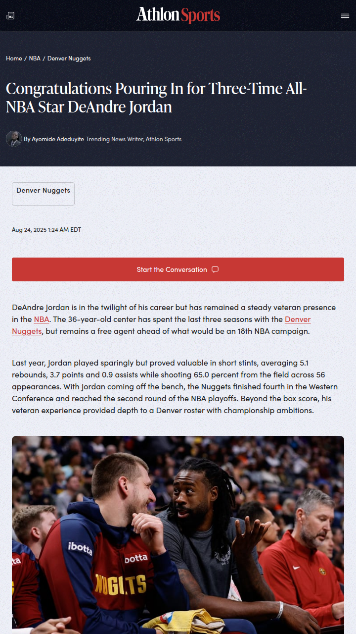 Lob City Legend DeAndre Jordan Not Done Yet?