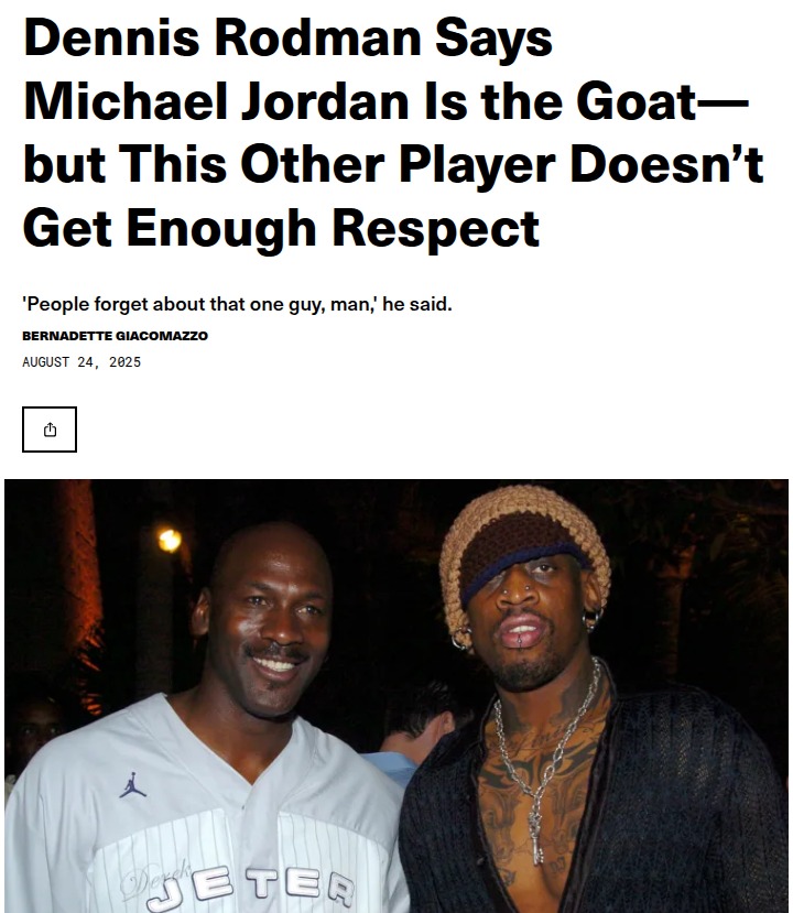 Rodman: Kobe Deserves More GOAT Talk