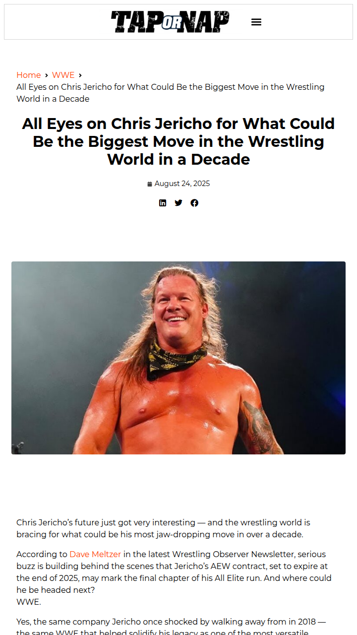 Jericho to WWE? Royal Rumble Shocker Brewing