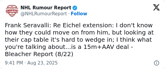 Eichel’s Mega Deal: Draisaitl Underpaid?