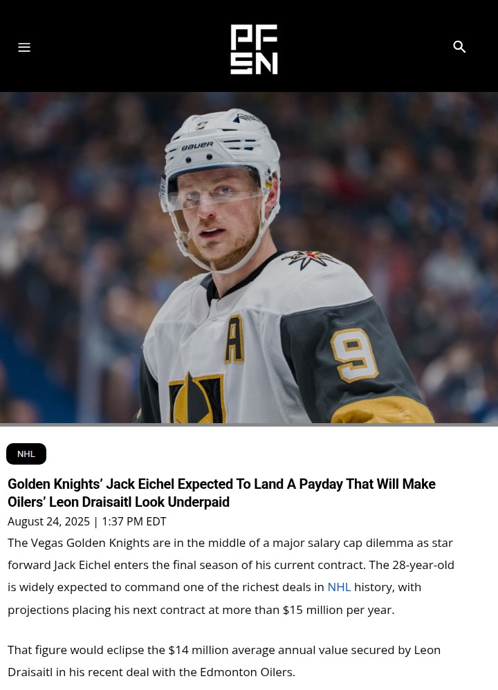 Eichel’s Mega Deal: Draisaitl Underpaid?