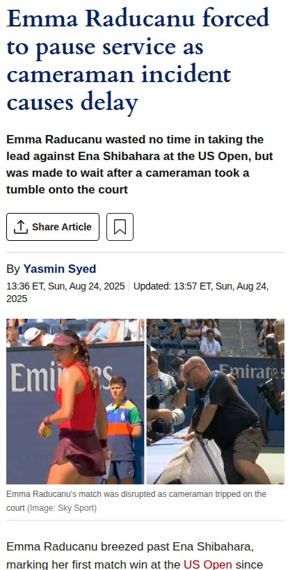 Raducanu’s US Open return gets wild twist