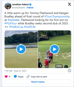 Keegan Bradley’s family strength fuels Tour Championship run
