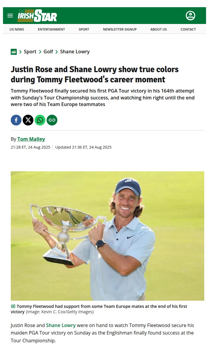 Fleetwood Breaks Through at Tour Championship!