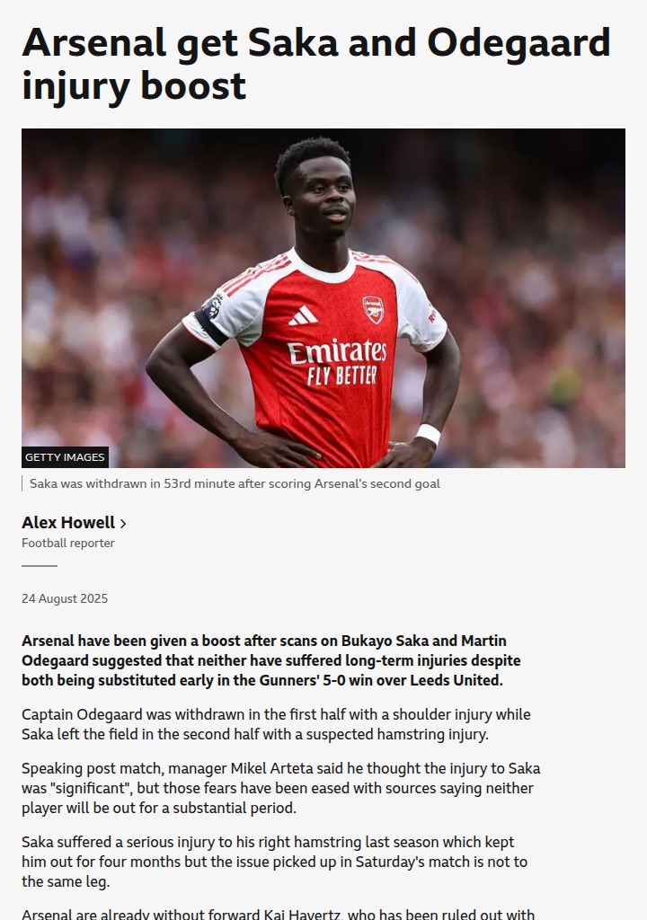 Gunners Get Saka & Odegaard Injury Relief!