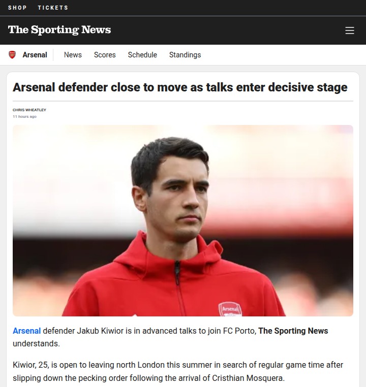 Kiwior Saga: Gunners vs Palace for Polish Star?