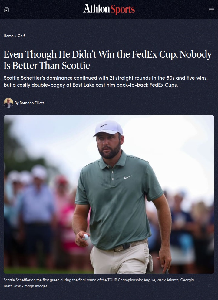 Tour Championship Drama: Scottie’s Streak Ends
