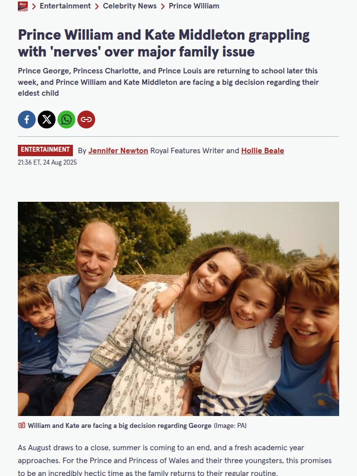 Kate & William’s Big School Dilemma 😬