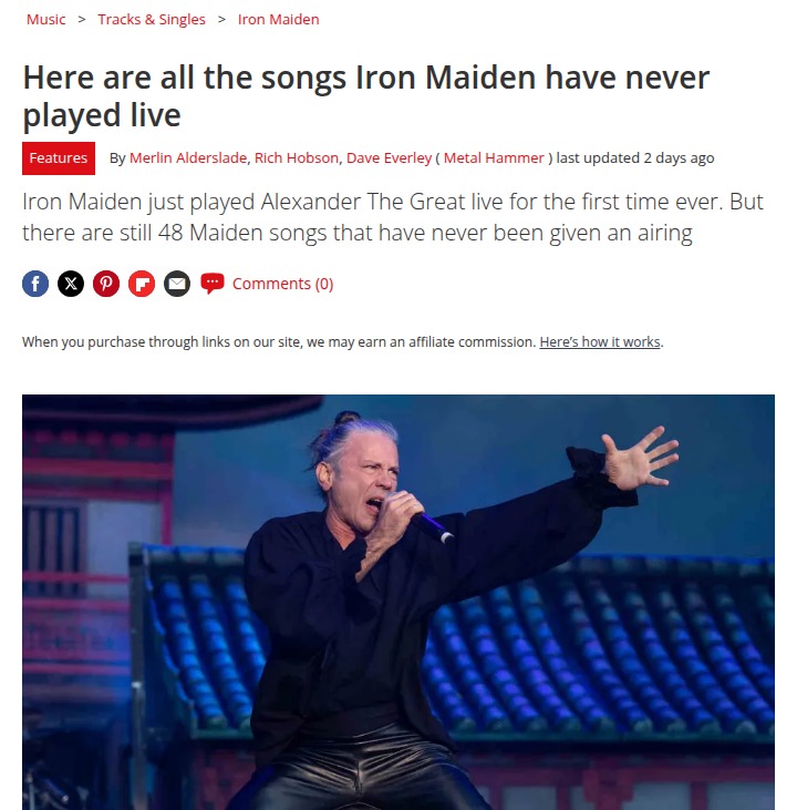 Iron Maiden Deep Cuts Never Played Live 🎸