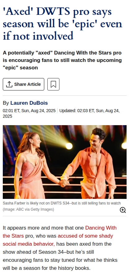 DWTS Pro Drama: Sasha Farber's Epic Tease 💃