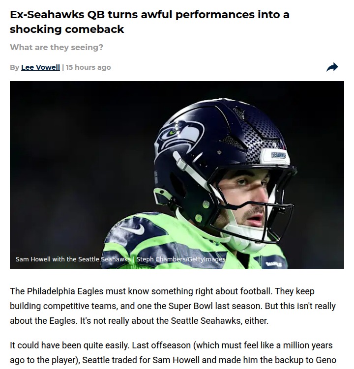 Sam Howell’s Wild Ride: From INT King to Philly Eagle