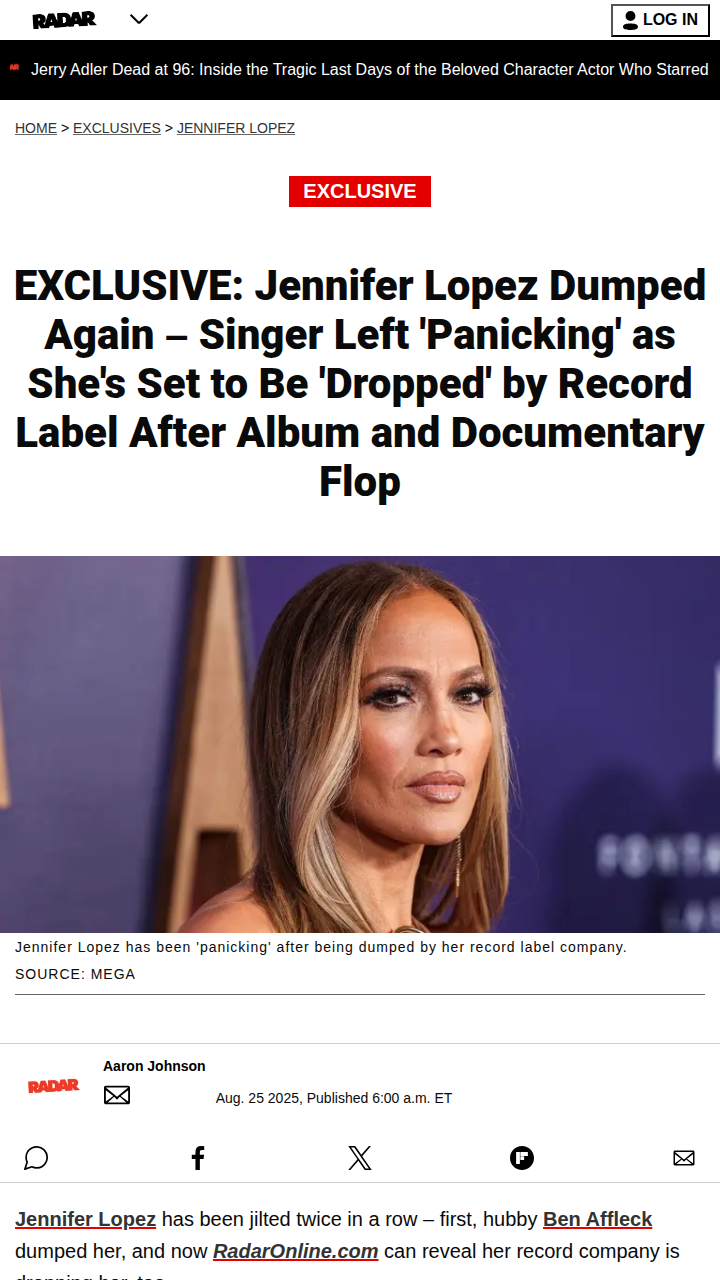 J.Lo’s Record Label Drama 😱